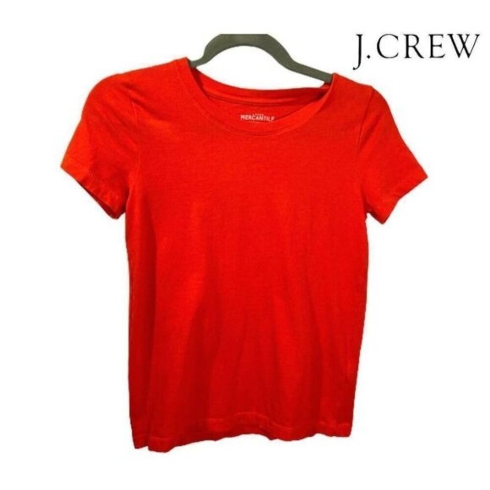 J. Crew Girls Short Sleeve Crewneck Tee KIDS Mercantile Broken T-shirt‎